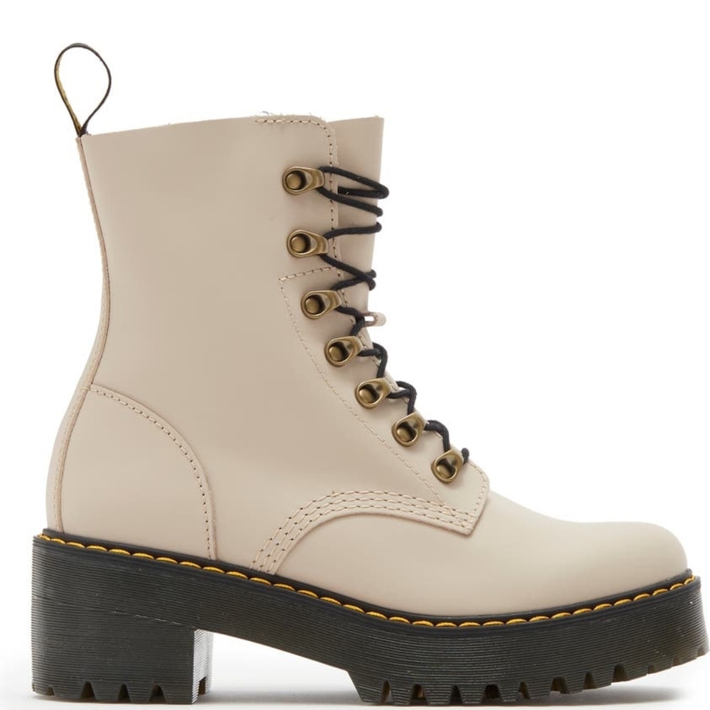 Dr. Martens Leona Combat Ankle Boots Sz Women's 8